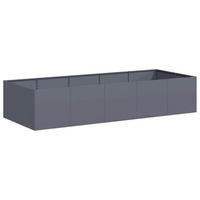 PFLANZGEFÄSS Anthrazit 200/80/40 Cm Stahl - Anthrazit, Metall (200/40/80cm) - vidaXL