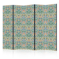 PARAVÁN Jednostranný 5-dielny 225x172 cm Farebné Ornamenty - viacfarebná, drevo/textil (225/172/3cm) - Muralo