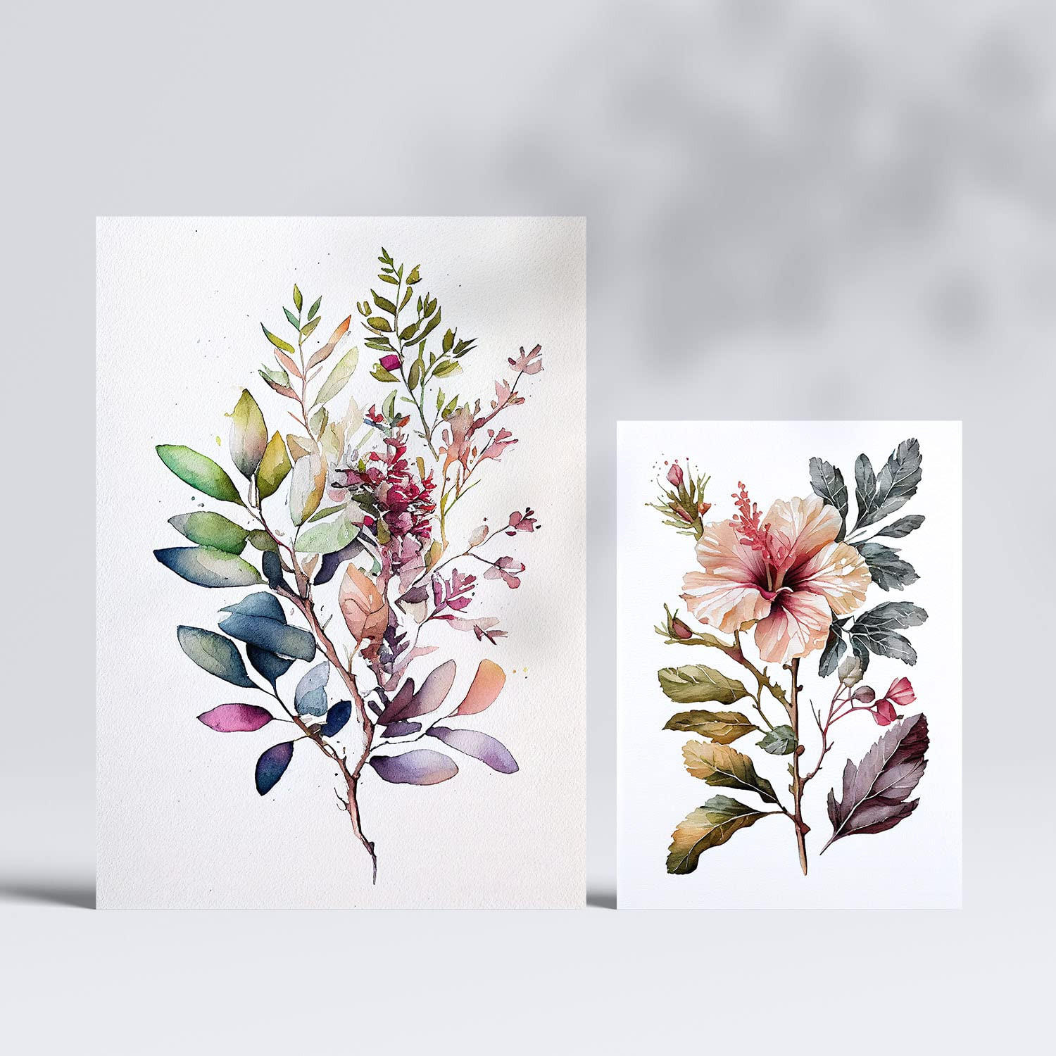 POSTER Set Mit 6 Landblumen Vollfarbige Blumenmotiven A3 & A4 Rahmenlos - Klar, Papier (29/3cm) - Nacnic