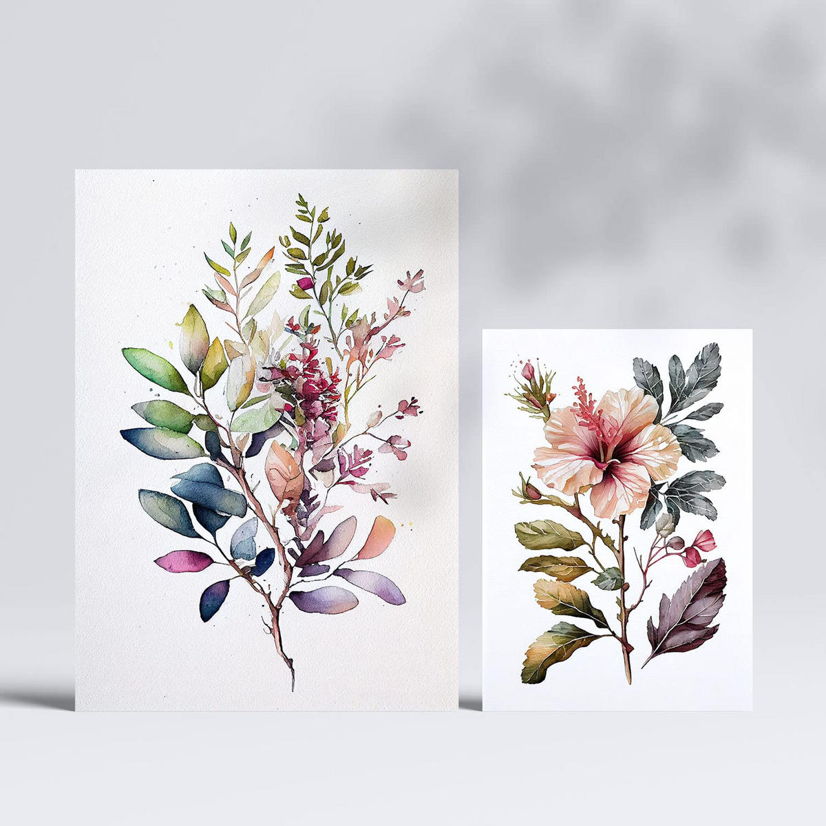 POSTER Set Mit 6 Landblumen Vollfarbige Blumenmotiven A3 & A4 Rahmenlos - Klar, Papier (29/3cm) - Nacnic