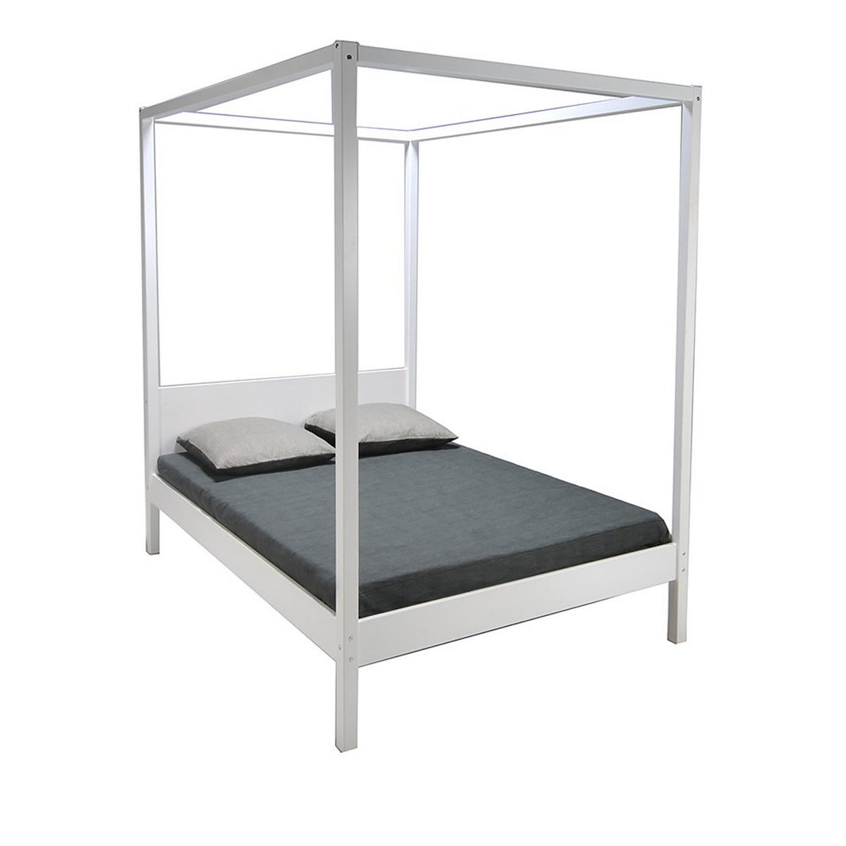 HIMMELBETT ROMANCE / Bett 140x190 - Weiß - Weiß, Holzwerkstoff (140/190cm) - Weber Industries