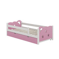 KINDERBETT Jessica Rosa 80x160 cm mit Schublade, ohne Matratze - Pink/Weiß, Holzwerkstoff (166/53/86cm) - VitaliSpa