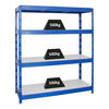 SCHWERLASTREGAL Rhino 180x160x60 cm 4 Melamin-Ebenen 16mm Fachlast 500 kg Blau - Blau/Weiß, Metall (160/180/60cm) - PROREGAL