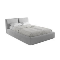 POLSTERBETT mit Bettkasten und Lattenrost 160x228 Grau - Hellgrau/Schwarz, Kunststoff/Textil (140/200cm) - LaMiaSofa