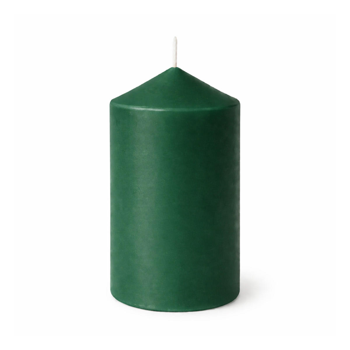 STUMPENKERZEN (6er Pack) Ø6cm x 10cm - Dunkelgrün - Dunkelgrün, Naturmaterialien (10cm) - HS Candle