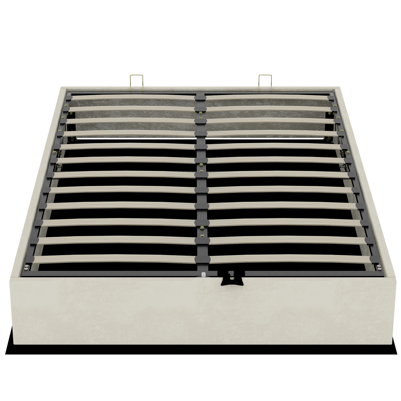 STAURAUMBETT 140/200 cm DE-35414 mit Gaslift Beige - Beige, Metall (140/200cm) - ComfortXL