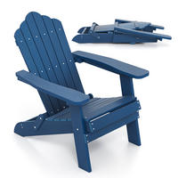KLAPPSTUHL Marineblau - Dunkelblau, Metall (78/81/92cm) - COSTWAY