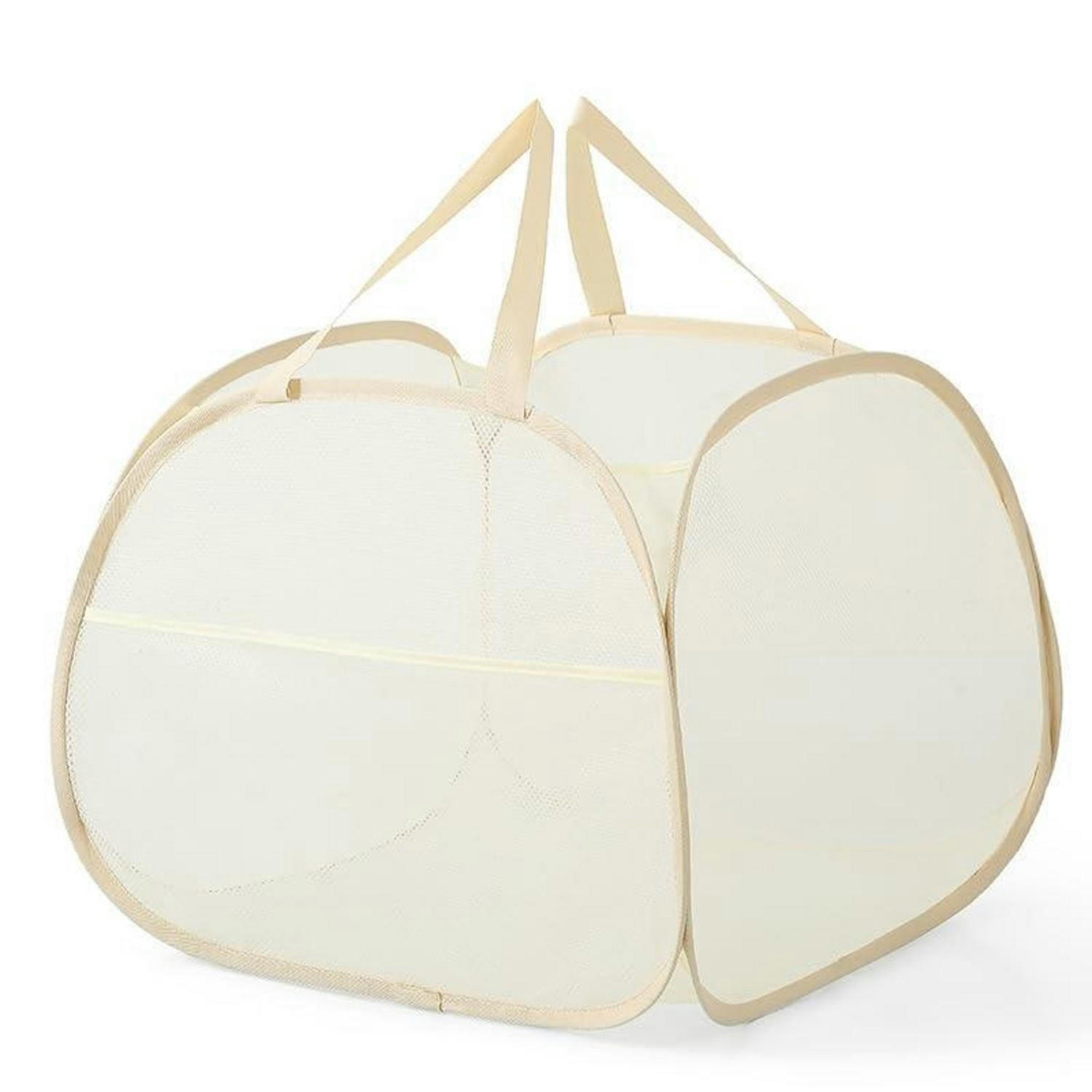 WÄSCHEKORB 2-teiliges Set 36 x 36 x 58 cm beige - Beige, Textil (6/2/11cm)