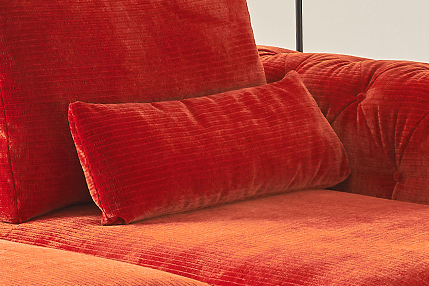 Thumbnail - Kawola Nierenkissen, Rot, Textil, 92x19 cm, Wohntextilien, Kissen, Dekokissen