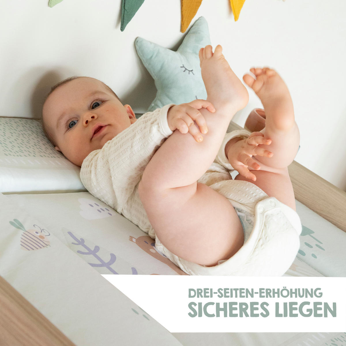 WICKELAUFLAGE Woodland Buddies - Grün, Textil (85/75cm) - Roba