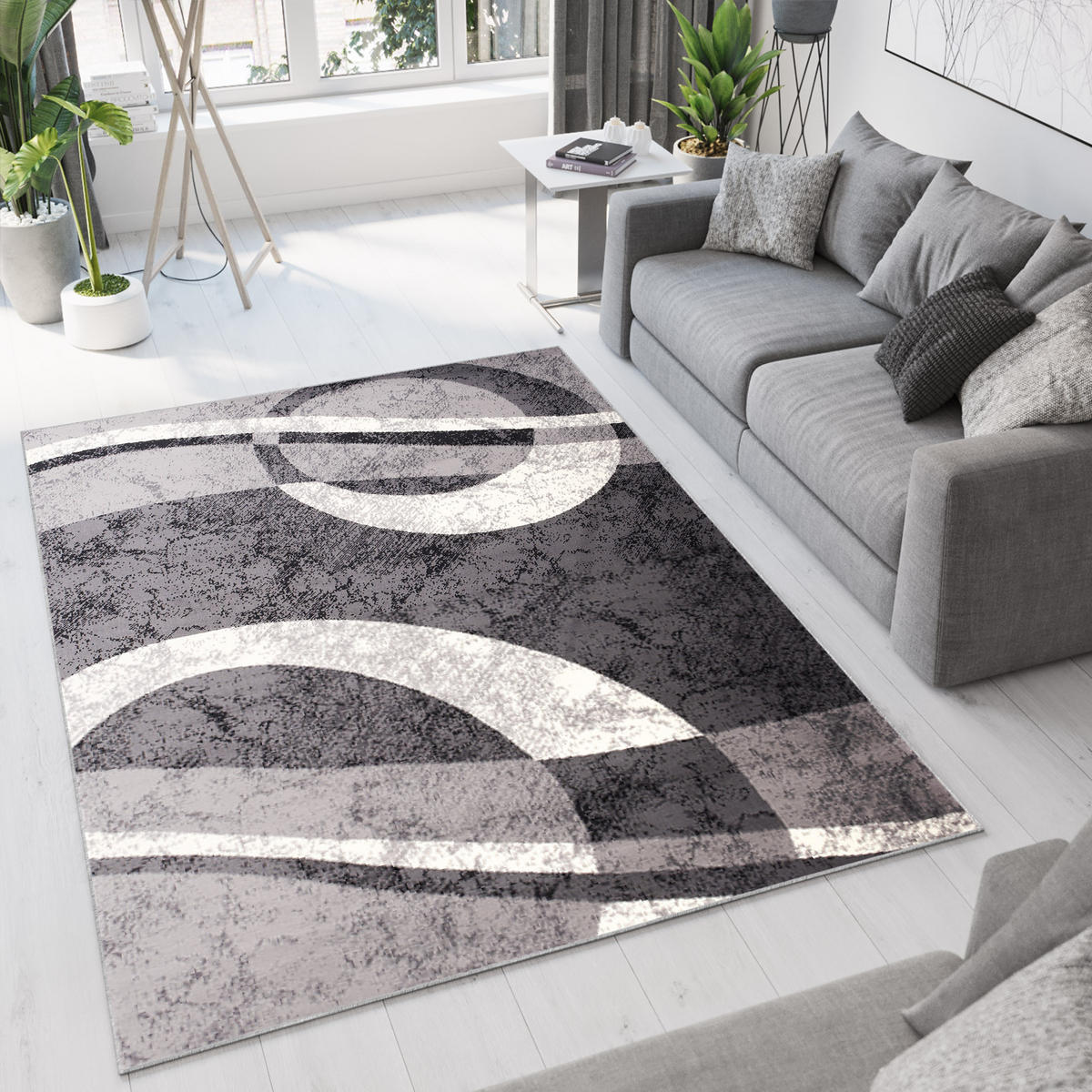 TEPPICH DREAM Dunkelgrau 80/150 cm - Dunkelgrau, Textil (80/150cm) - Tapiso