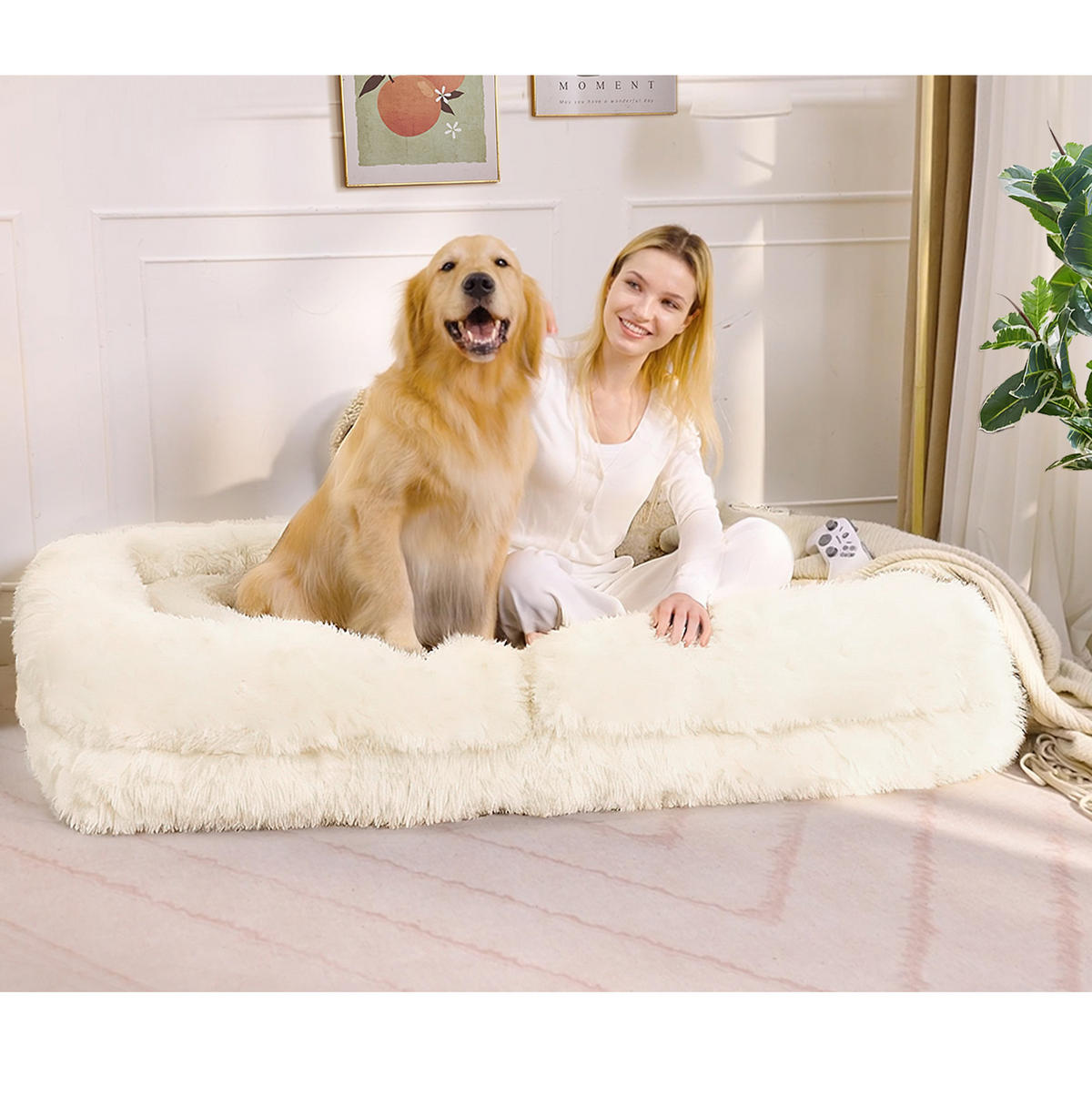 BODENSOFA mit 5-fach verstellbarer Rückenlehne 102 x 89 x 88 cm Beige - Beige, Kunststoff (89/88/102cm) - Beauniv