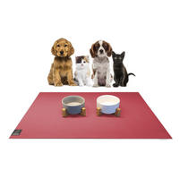 NAPFUNTERLAGE, Öko-Tex, Rechteckig Set 30/40+40/60 cm Rot - Rot, Textil (40/60cm) - SANOZOO