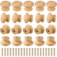 SCHRANKKNOPF Holz Rund 20er-Set 27 mm - Multicolor, Holz (2/2.1/2.8cm)