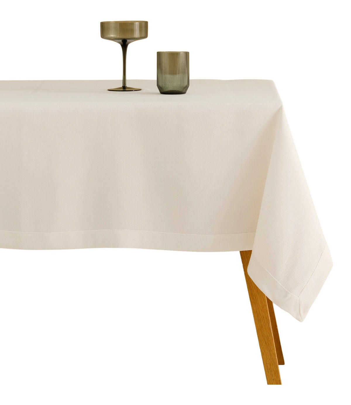 TISCHDECKE Sausa - Weiß, Textil (220/145/1cm) - home&you