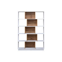 BÜCHERREGAL - 120 cm x 30 cm - holz - naturfarben hell, weiß Dalenor - Naturfarben/Weiß, Holz (120/180/30cm) - Vente-Unique