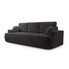 BETTSOFA FILO Schwarz Bucle-Stoff mit Schlaffunktion - Schwarz, Textil (110/94/248cm) - MASSENO
