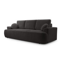 BETTSOFA FILO Schwarz Bucle-Stoff mit Schlaffunktion - Schwarz, Textil (110/94/248cm) - MASSENO