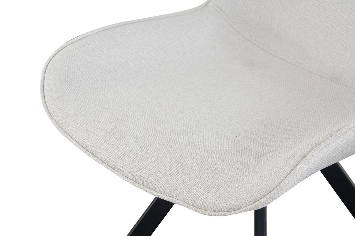 DREHSTUHL 2er Set Rio Stühle in Creme - gemütliches Design - B/H/T: 52x85x61 cm - Creme, Textil (61/85/52cm)