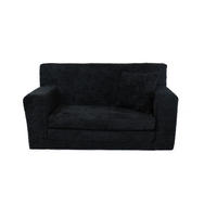 KINDERSOFA David – Stilvoller Komfort für das Kinderzimmer - In den Trendfarben - Schwarz, Textil (83/47/43cm) - Fortisline