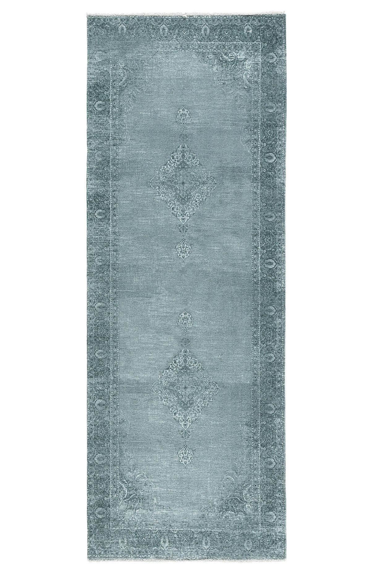 VINTAGE-TEPPICH Silber 80X195cm - Silberfarben, Textil (80/195cm) - Tesso Living