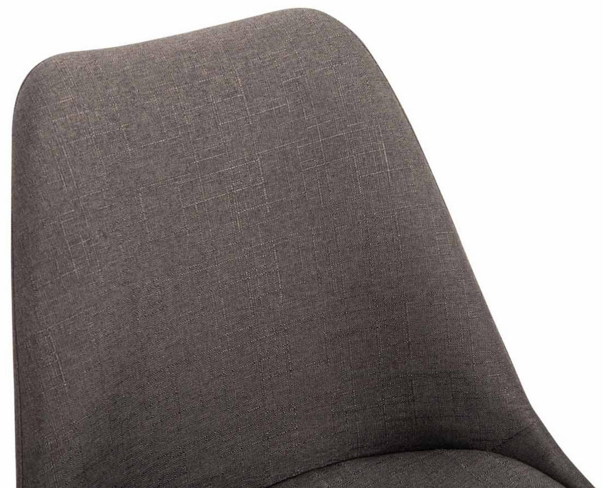 STUHL 4er Set Stoff dunkelgrau - Dunkelgrau/Schwarz, Textil/Metall (48/76/57cm) - CLP