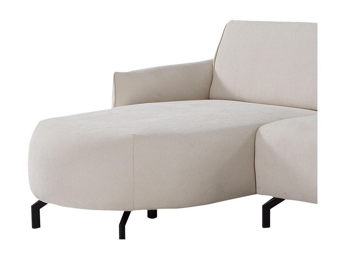SOFA - 5 Personen - stoff - beige Feriona - Beige, Textil/Metall (295/84/150cm) - Vente-Unique