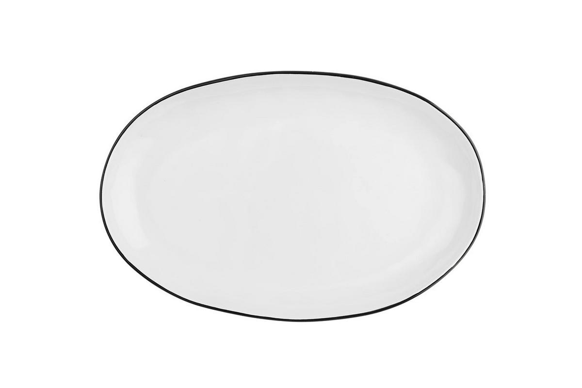 SERVIERPLATTEN Pure - 3er-Set - Schneeweiß - Weiß, Keramik (1/1/1cm) - Björn