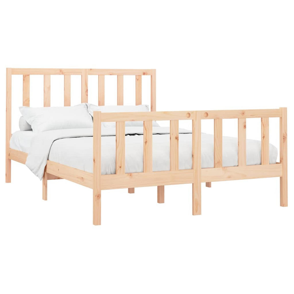 BETT Nenninger 146/205.5 cm - Braun, Holz (140/200cm) - Nettlife