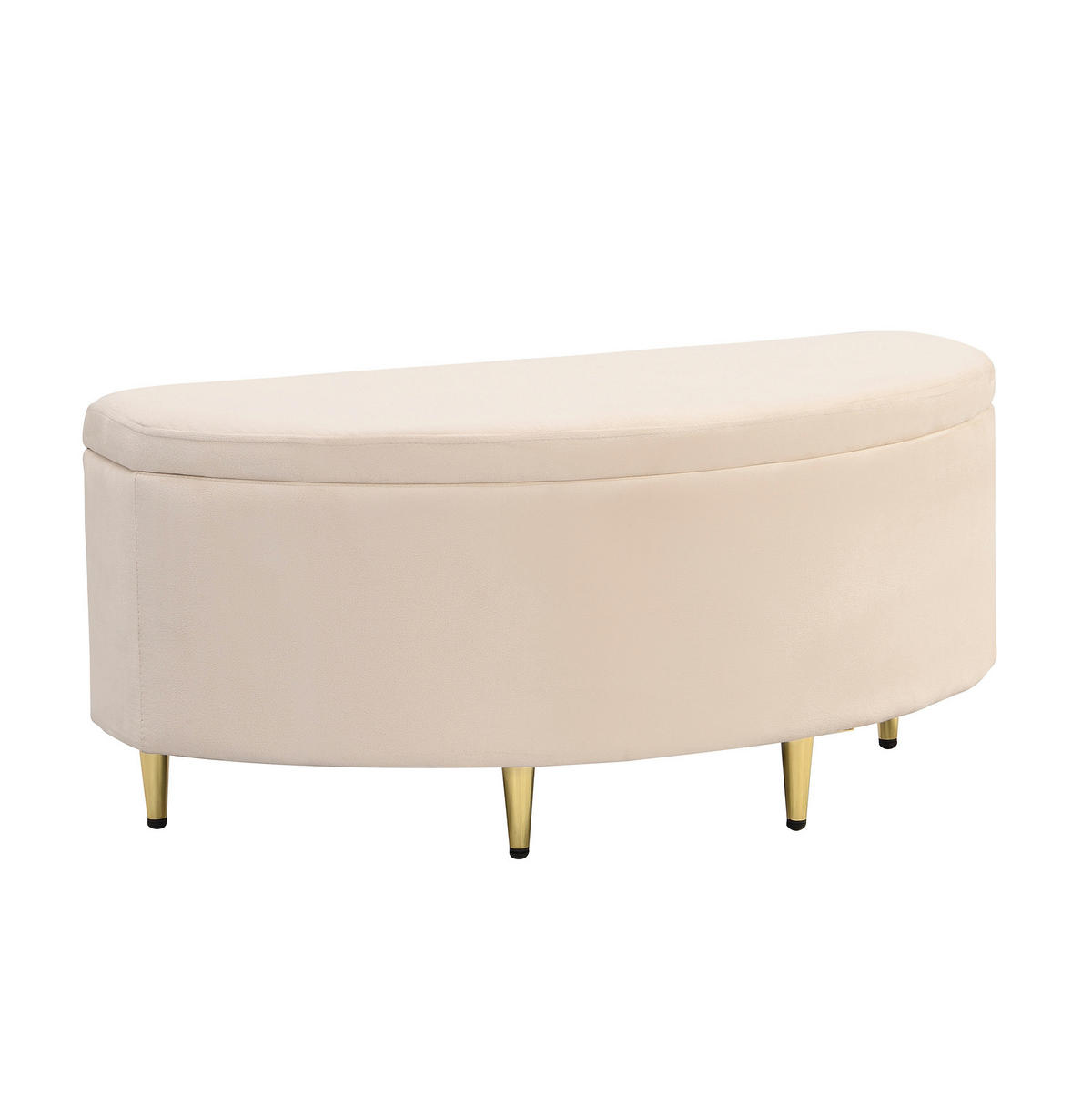 POLSTERBETT mit Polsterbank 90x200 cm Samt Beige - Beige, Metall (90/200cm) - Meubliv