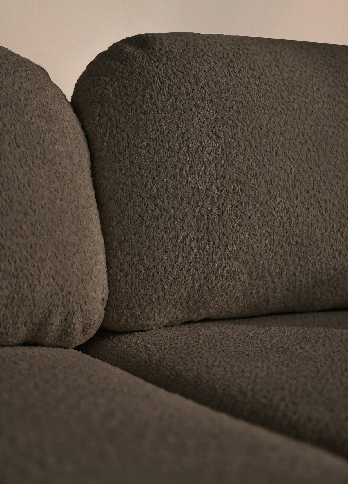 ROHOVÁ pohovka Tvoya, hnědé bouclé - černá/hnědá, textil/plast (267/175cm) - Selsey