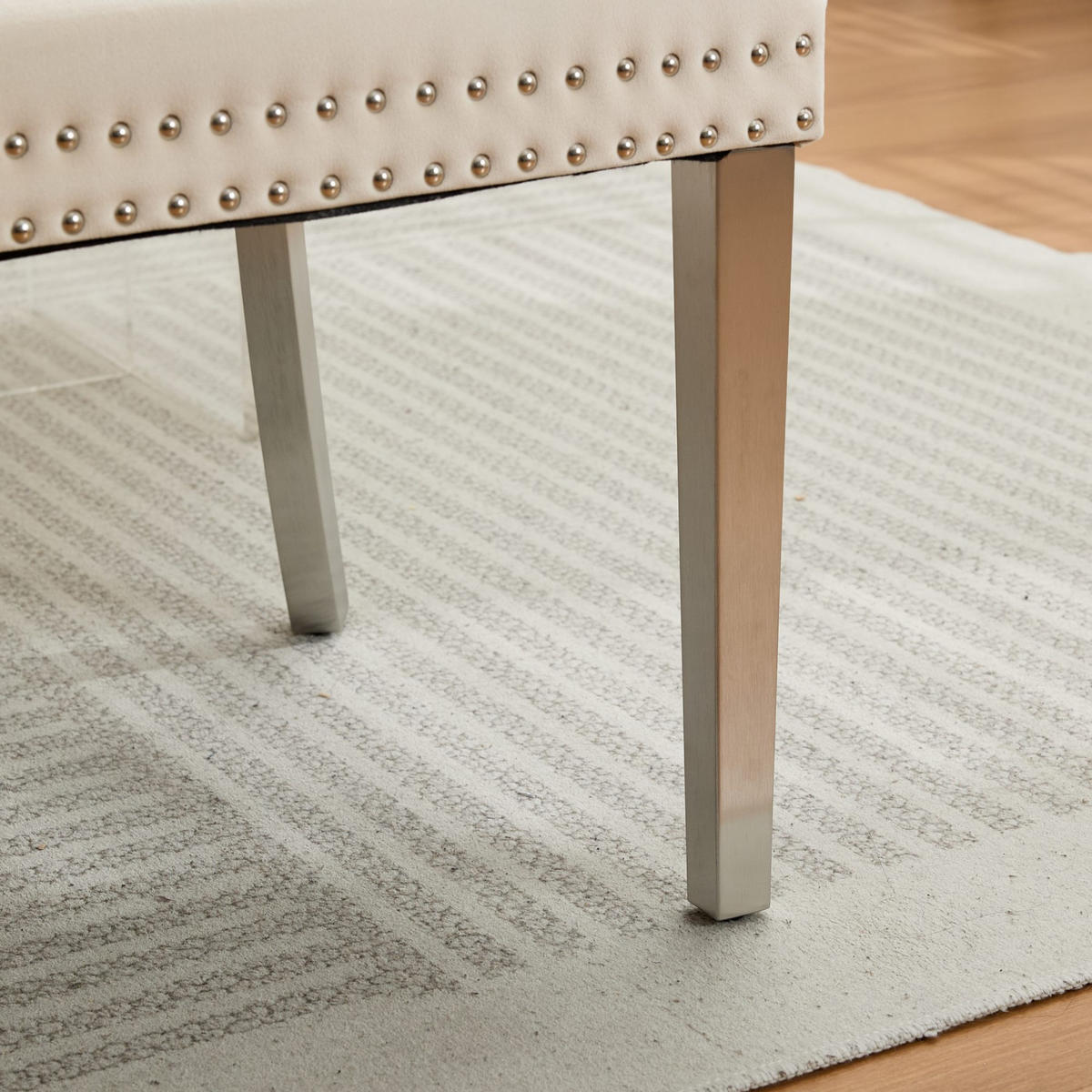 SITZBANK DE-36330 2-Sitzer mit silbernen Beinen Beige - Beige, Metall (116/89.5/58cm) - ComfortXL