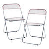 KLAPPSTUHL-SET Pornainen 2 TLG. - Pink, Kunststoff/Metall (46/74/47cm) - [en.casa]