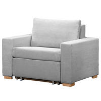 SCHLAFSESSEL - Buchefarben/Hellgrau, Buchenholz/Textil (110/90/90cm) - home24