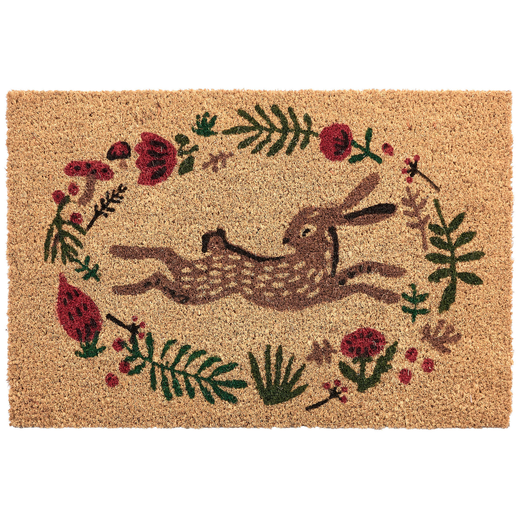 FUSSMATTE Naturfarben 40/60 cm Kokosfasern Angono - Beige, Textil (40/60cm) - Beliani
