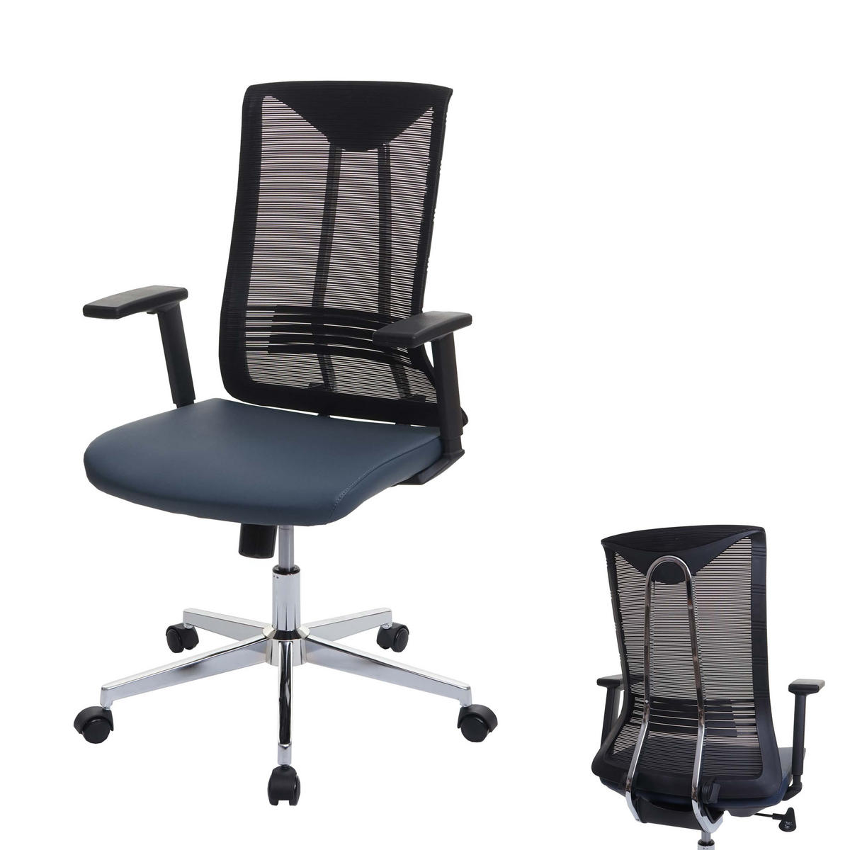 BÜROSTUHL Blau - Blau, Textil (65/110/66cm) - MCW