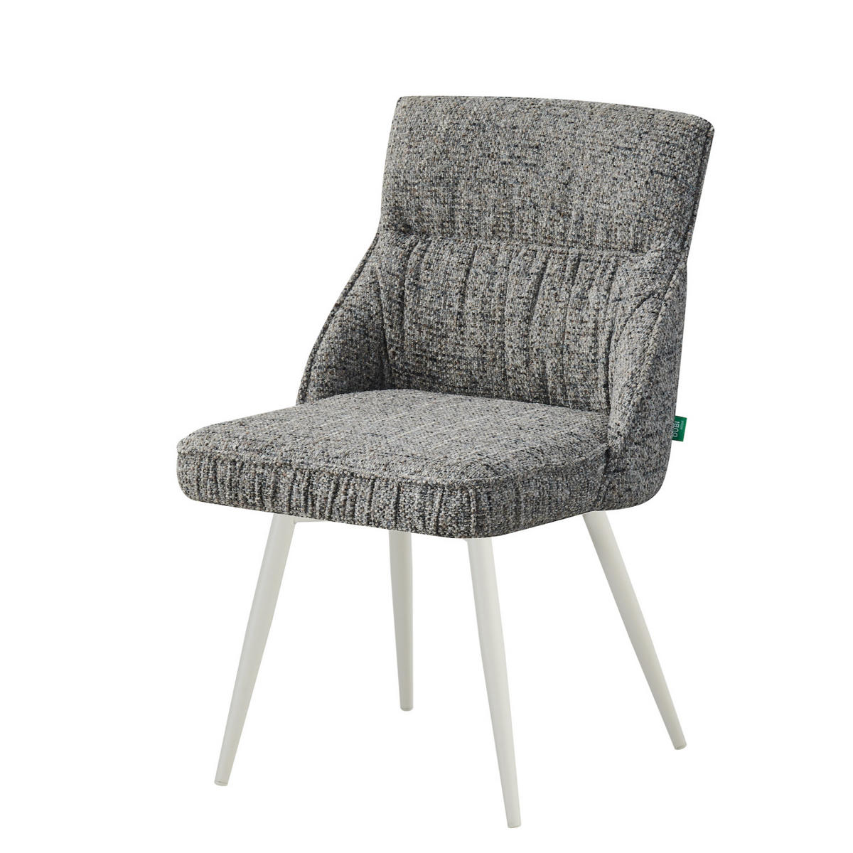 ESSZIMMERSTUHL MELINA 2er-Set - Dunkelgrau/Weiß, Textil/Metall (49/83/62cm) - DUBI Möbel