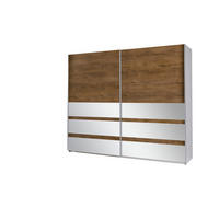 SCHIEBETÜRENSCHRANK - Kleiderschrank MAXI 22 - Braun, Holzwerkstoff (244/206/64cm) - Möblo