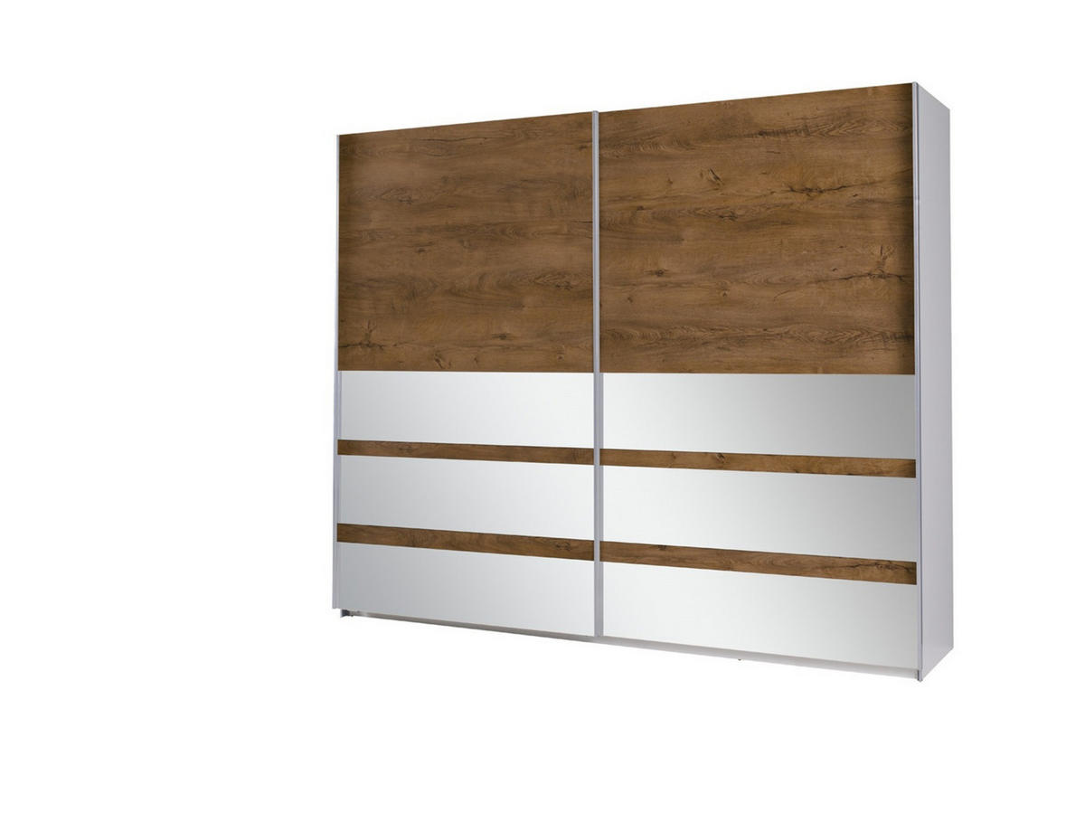 SCHIEBETÜRENSCHRANK - Kleiderschrank MAXI 22 - Braun, Holzwerkstoff (244/206/64cm) - Möblo