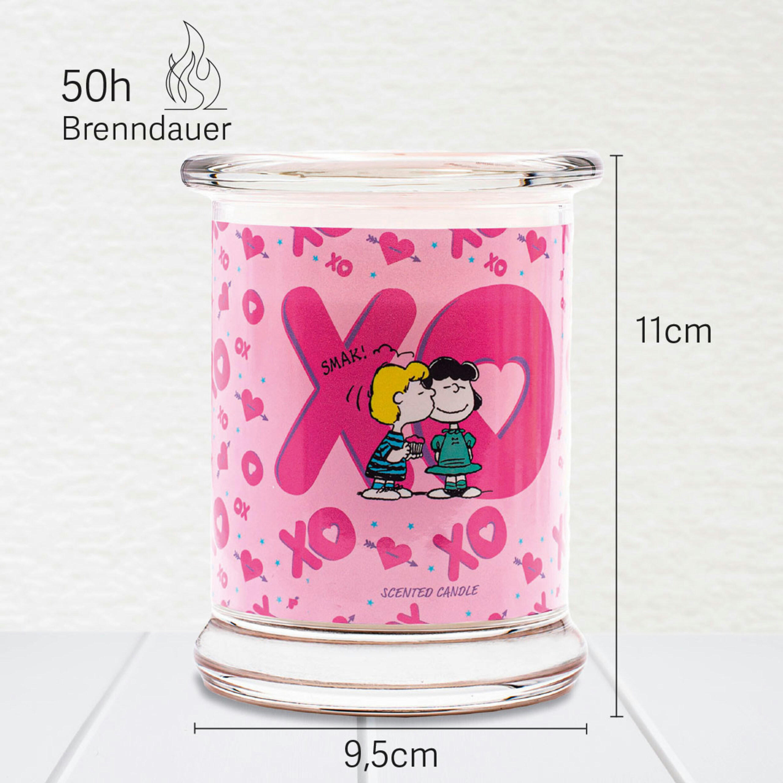 DUFTKERZE Peanuts - Rosa, Naturmaterialien/Glas (11.5cm)