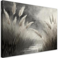 WANDBILD schilfgras natur botanik - Grau, Textil (60/40cm) - Feeby