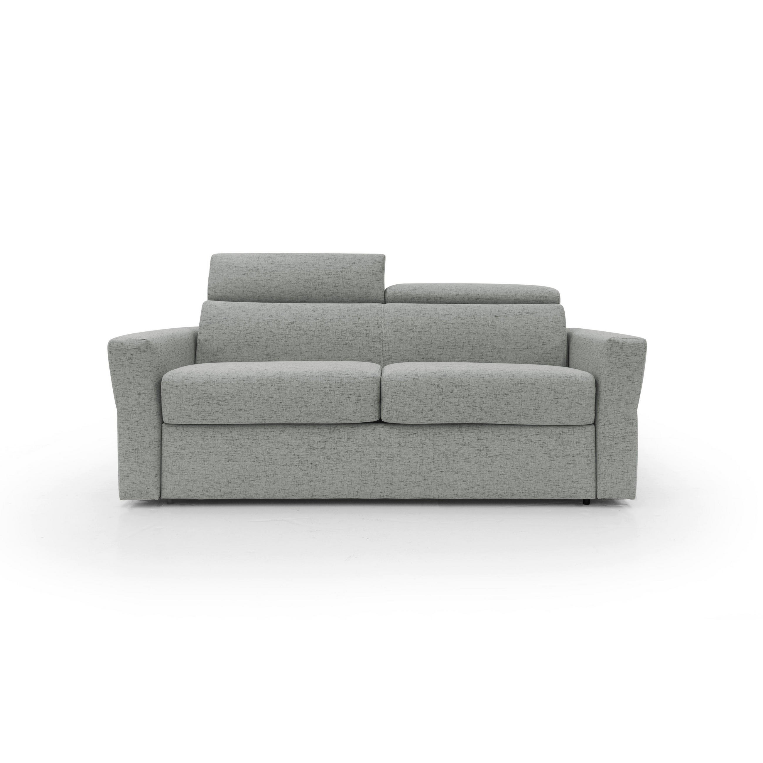 Thumbnail - Divani.store Schlafsofa, Hellgrau, Textil, 180x100x95 cm, Wohnzimmer, Sofas & Couches, Schlafsofas