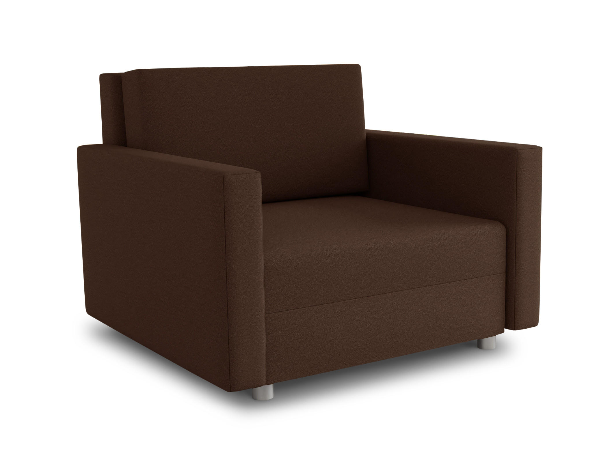 SCHLAFSOFA Pura Midi - Silberfarben/Braun, Holz/Kunststoff (102/83/105cm)