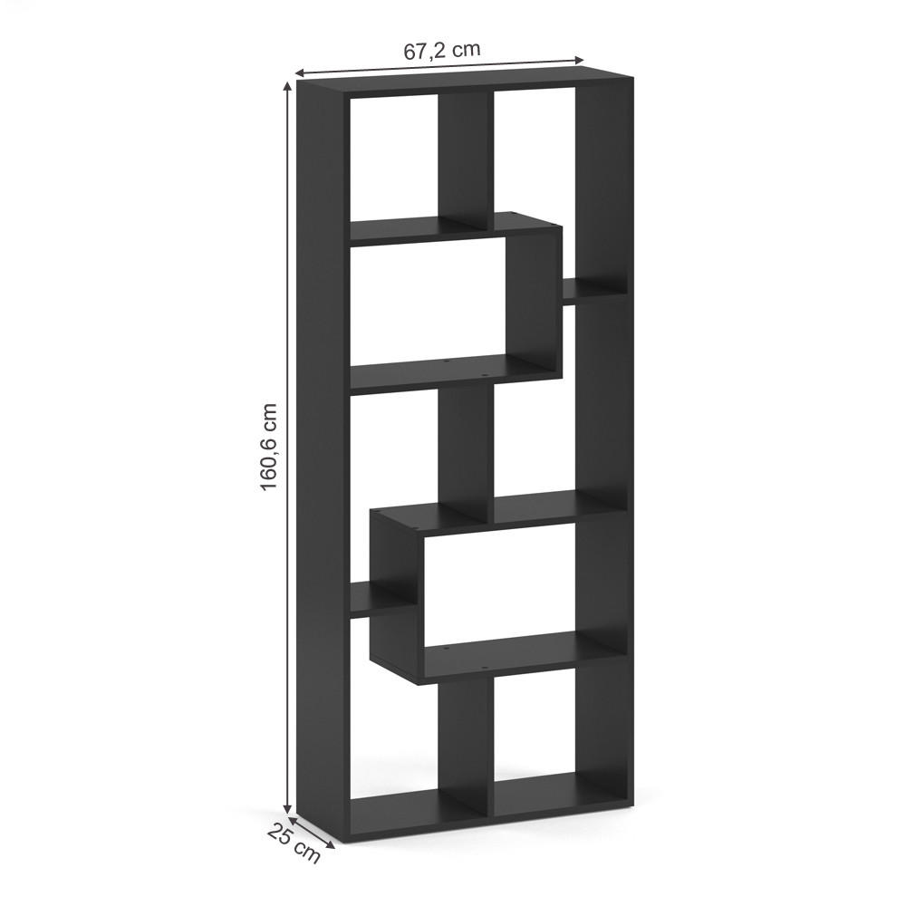 Thumbnail - Vicco Raumteiler, Schwarz, Holzwerkstoff, 8 Fächer, Rechteckig, 160.6x67.2x25 cm, Wohnzimmer, Raumteiler & Paravents, Ra...