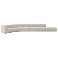 ECKSOFA modulares Sofa Tilmo-L3 - 581x194x70 cm Creme - Hellgrau/Creme, Holzwerkstoff/Textil (581/194cm) - ALTDECOR