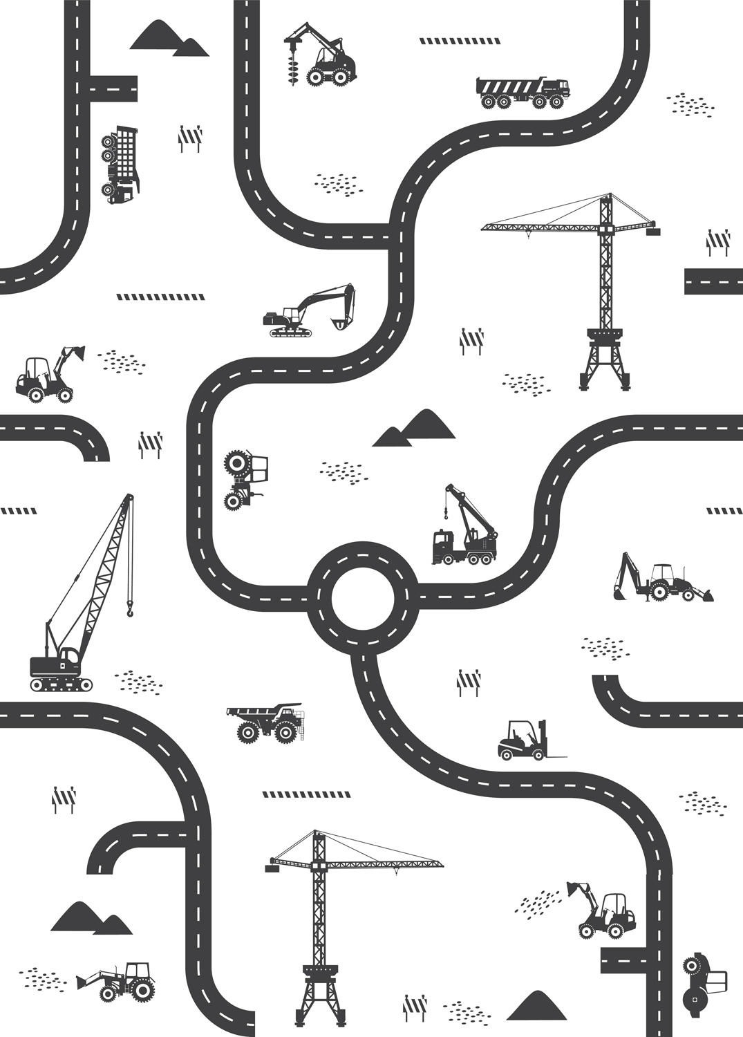 FOTOTAPETE Fahrzeuge 200 x 279 cm - Schwarz, Papier (200/279cm) - ESTAhome