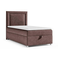 BOXBETT mit Bettkasten Trinity K3-SINGLE Bonellfederkern inkl. Topper - Braun, Holz/Holzwerkstoff (90/200cm) - Best For Home