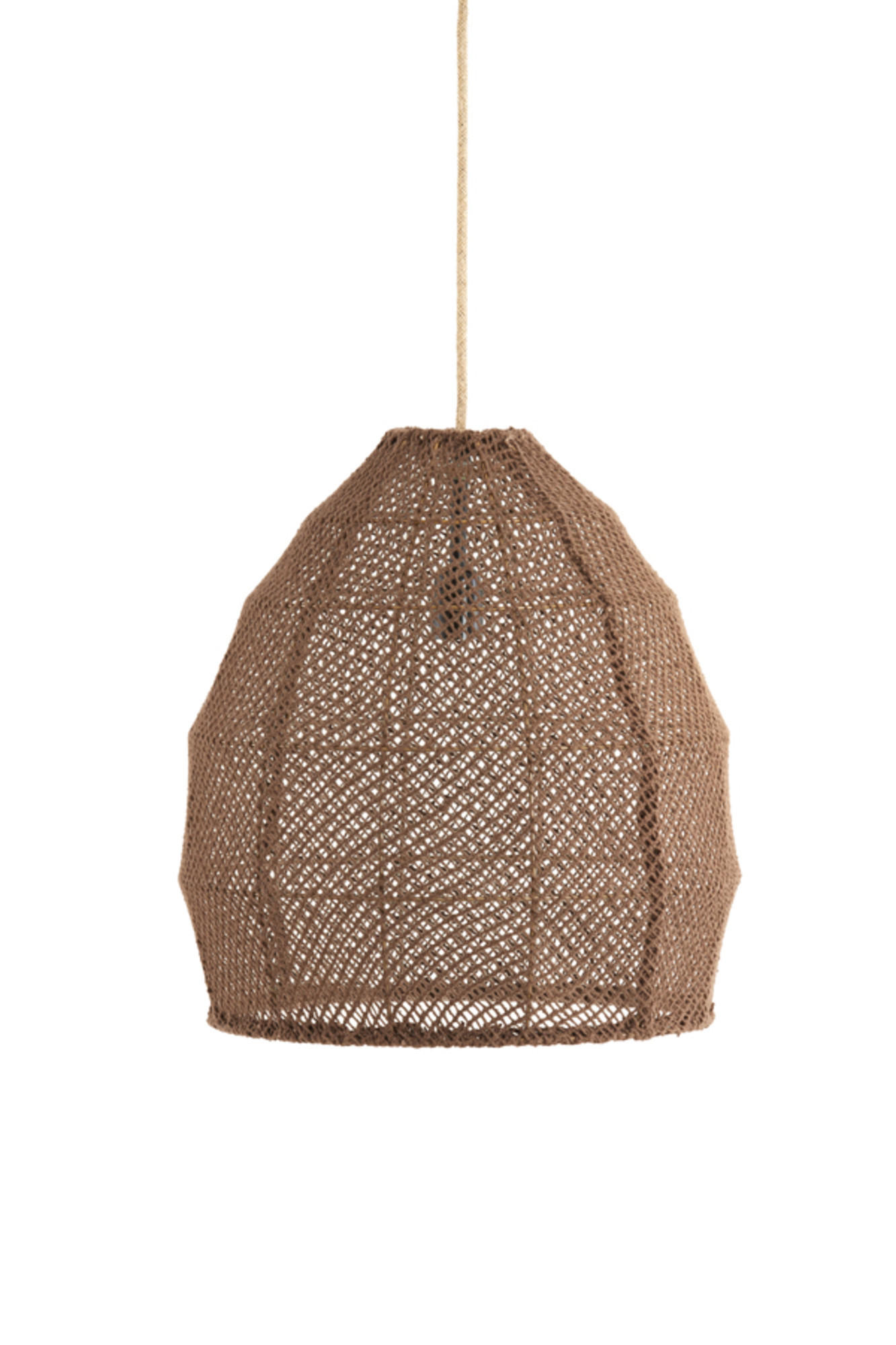 HÄNGELAMPE Makassar Braun Ø42/42 cm - Braun, Textil (42/42/42cm) - Light & Living