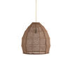 HÄNGELAMPE Makassar Braun Ø42/42 cm - Braun, Textil (42/42/42cm) - Light & Living