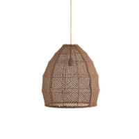 HÄNGELAMPE Makassar Braun Ø42/42 cm - Braun, Textil (42/42/42cm) - Light & Living